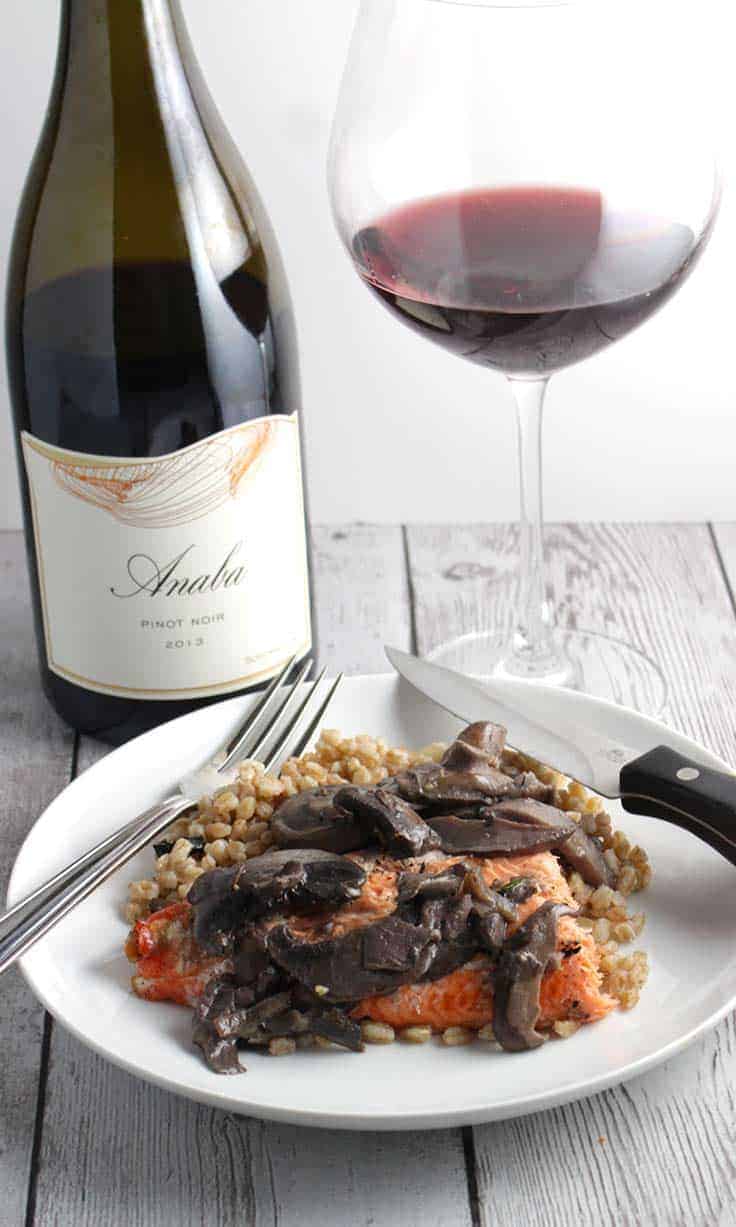 Anaba Pinot Noir from the Sonoma Coast is an excellent wine, and wonderful paired with grilled salmon.