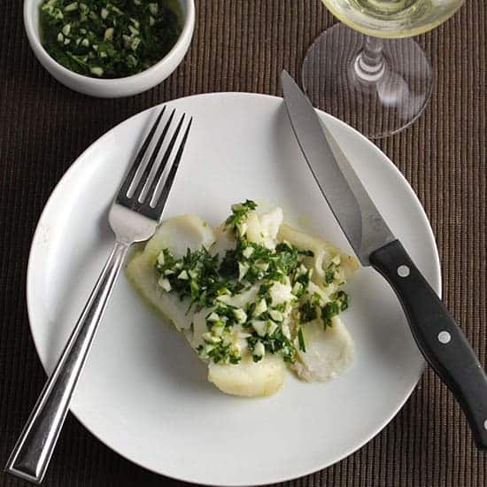 roast cod with parsley pesto