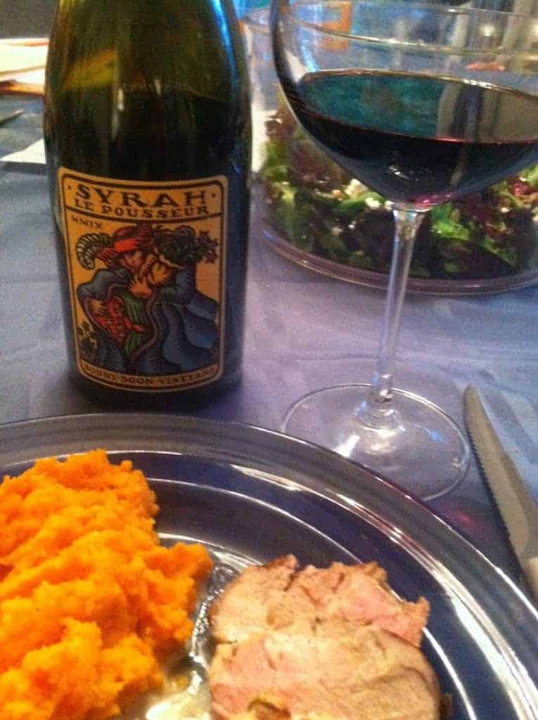 Bonny Doon Syrah paired with Grilled Pork Tenderloin for #winePW. Cooking Chat recipe