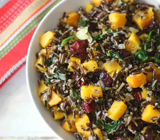 Butternut Squash Wild Rice from Peanut Butter & Peppers.