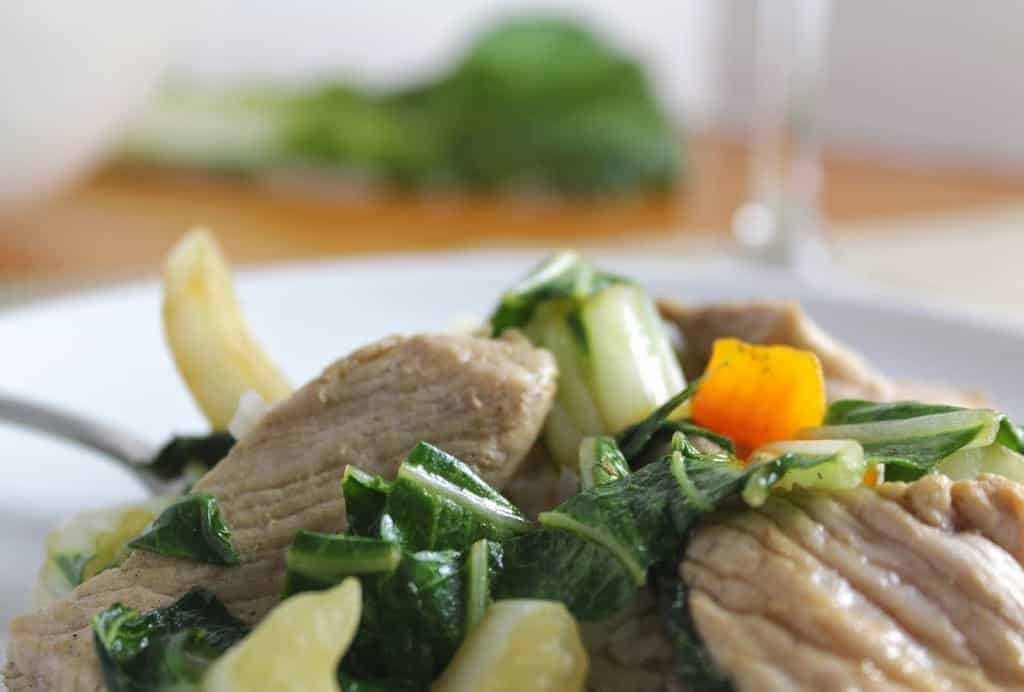 Pork and Bok Choy Stir-Fry for #WeekdaySupper. Cooking Chat recipe.