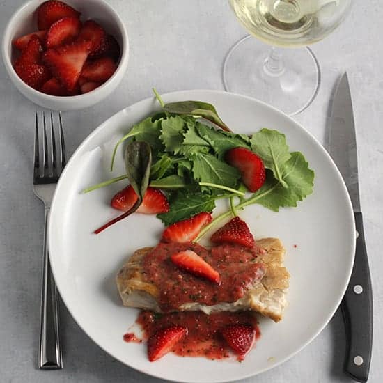 Mahi Mahi with Strawberry Sauce