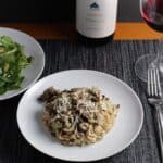Porcini Mushroom Risotto served with a Nebbiolo. Cooking Chat recipe.