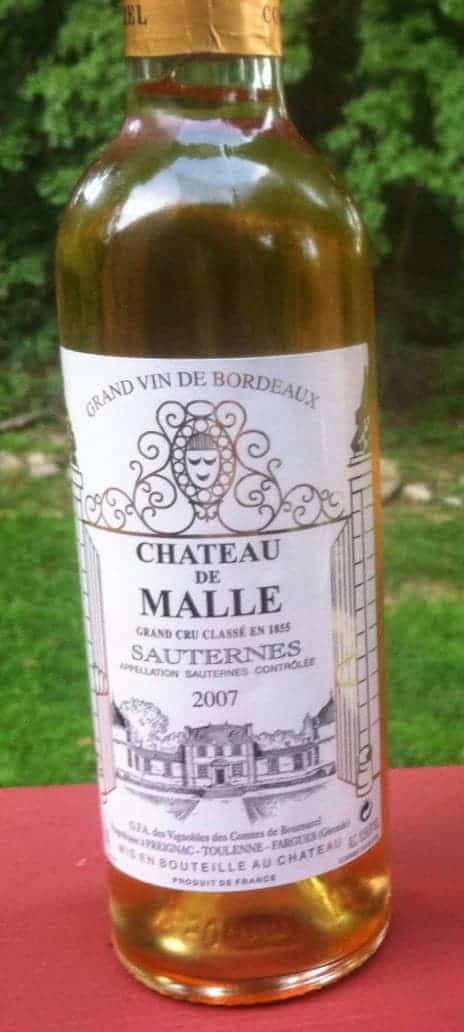 2007 Chateau de Malle, a Cooking Chat Holiday Wine Pick