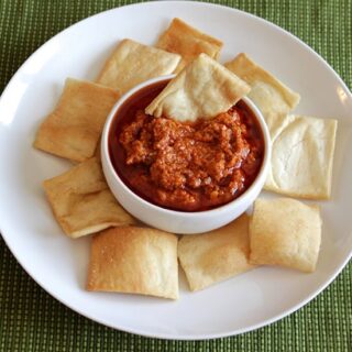 Muhammara Spicy Red Pepper Dip, featured in Cooking Chat Super Easy Appetizers post.
