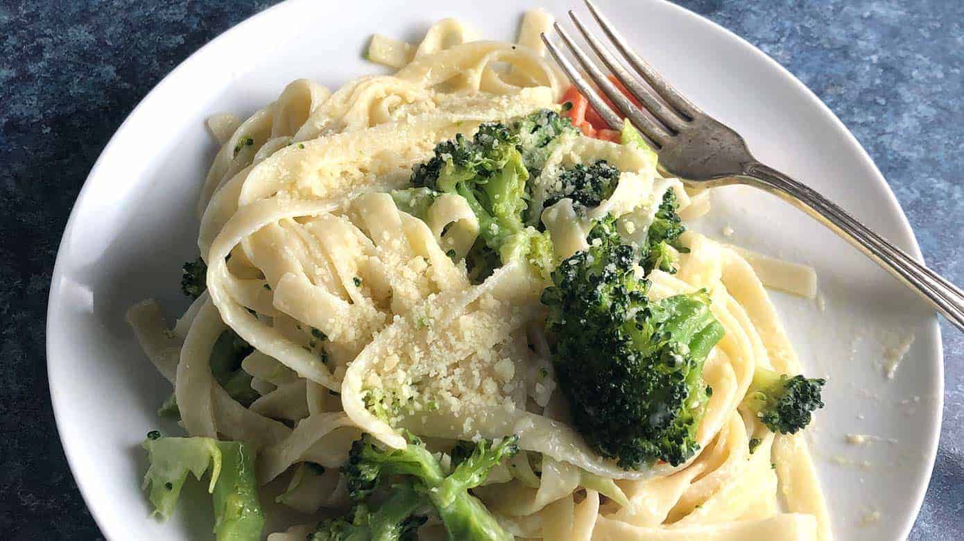 Grilled Shark Steaks Over Pasta With Spring Vegetables