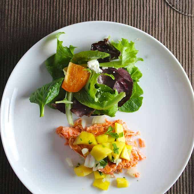 Salmon with Mango Salsa. Cooking Chat #recipe
