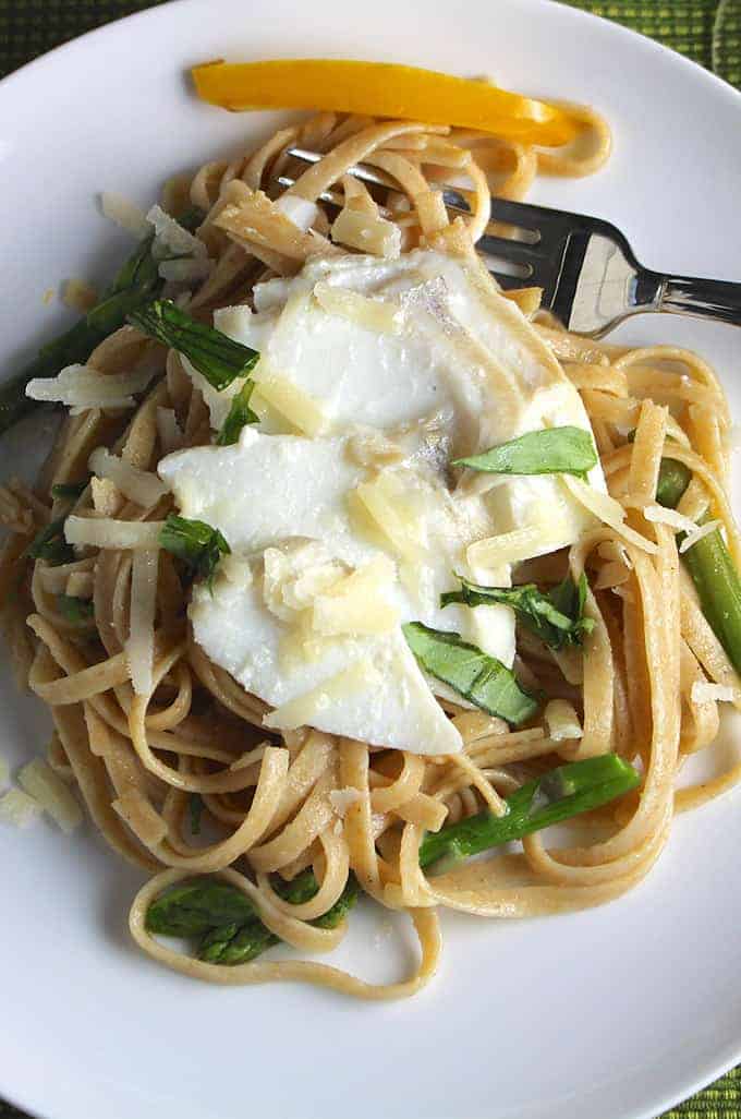 Linguine with Cod and Asparagus recipe.