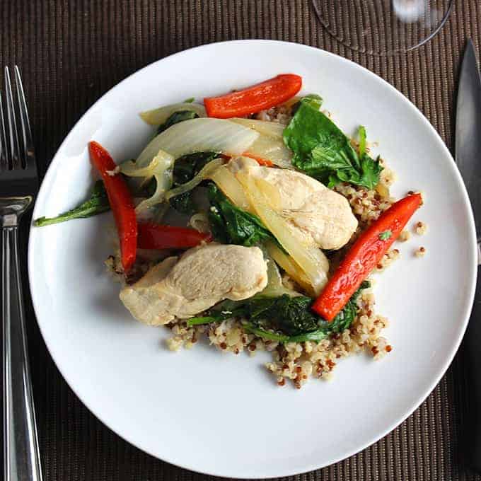 Skillet Chicken with Baby Kale recipe.