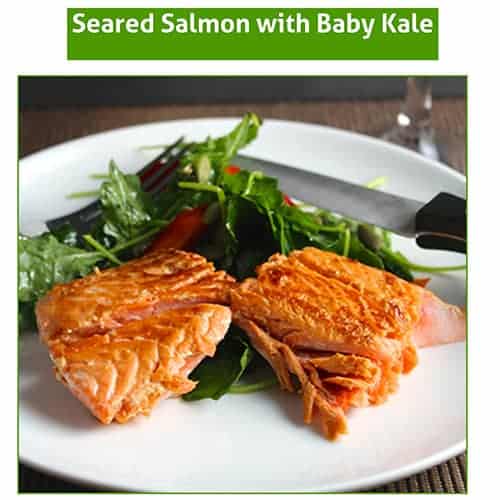 Seared Salmon with Baby Kale is 1 of 20 recipes in the Collards & Kale ecookbook, $7 to download.