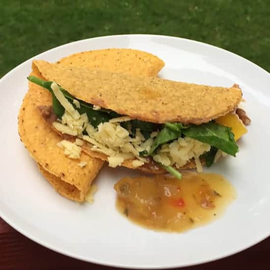 bean tacos with mango salsa