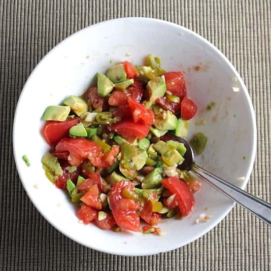 Hatch Chile Avocado Salsa for Grilled Ribeye | cookingchatfood.com