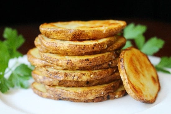 Olive Oil and Sea Salt Crispy Roasted Potato Rounds