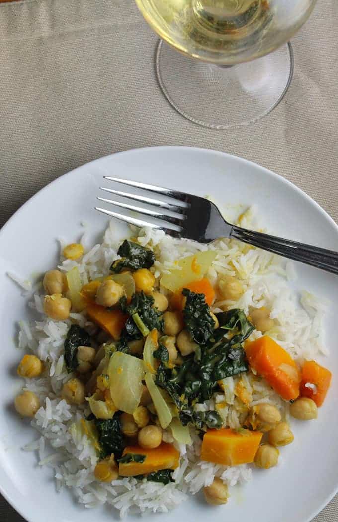 kale and butternut curry