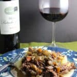Bordeaux Braised Beef served with a Bordeaux is a wine pairing to try this winter! From Cooking Chat roundup.
