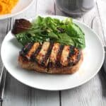 grilled pork chops, an example of a tasty food photo from Cooking Chat.