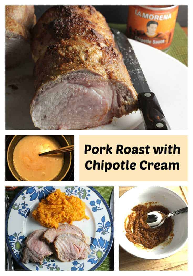 Pork Roast with Chipotle Cream makes a delicious holiday meal. #VivaLaMorena #ad | cookingchatfood.com