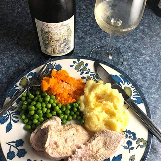 Anne Amie Pinot Gris paired with turkey dinner.