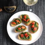 Kale Pesto Crostini recipe pairs very well with a good sparkling wine.