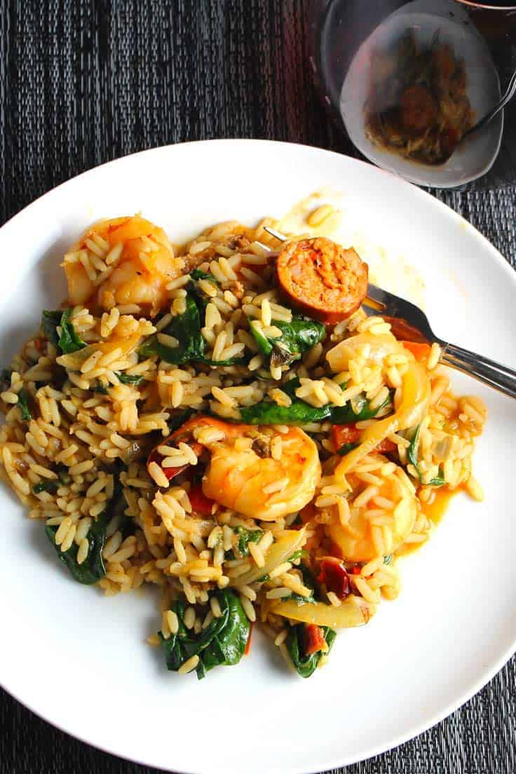 Turkey Sausage and Shrimp Jambalaya #SundaySupper - Cooking Chat