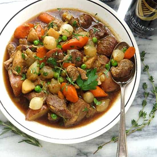 Irish Stout Lamb Stew from Garlic and Zest