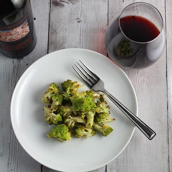 Roasted Romanesco served with Molise Sangiovese.