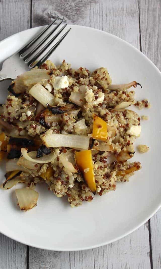 Quinoa with Grilled Onions and Peppers Cooking Chat