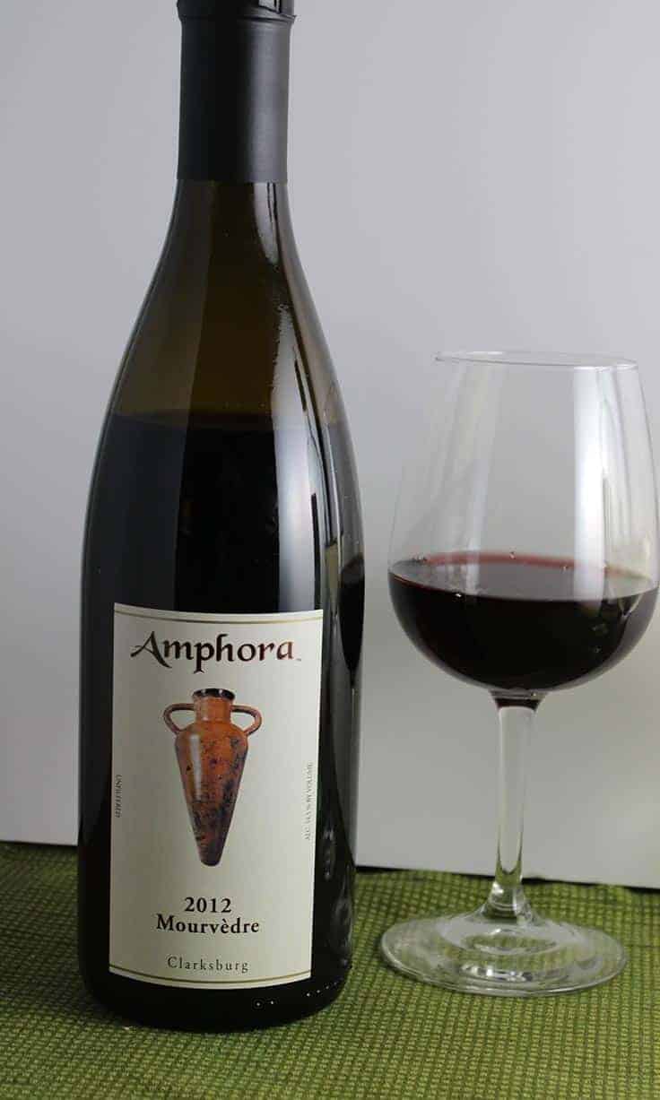 Amphora Mourvedre is a delicious California red wine. We enjoyed it with some enhiladas.