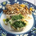 grilled halibut with parsley pesto