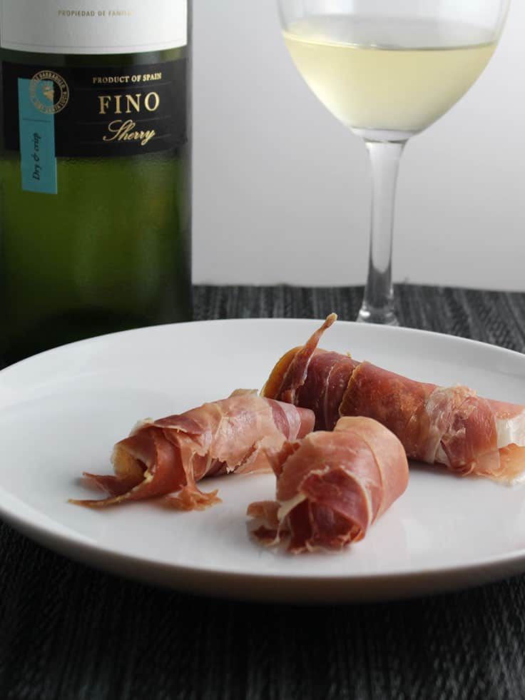 Fino sherry pairs well with Serrano ham.