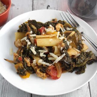 tempeh and kale pasta