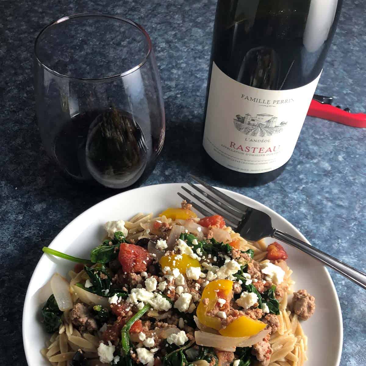 ground turkey skillet with wine pairing