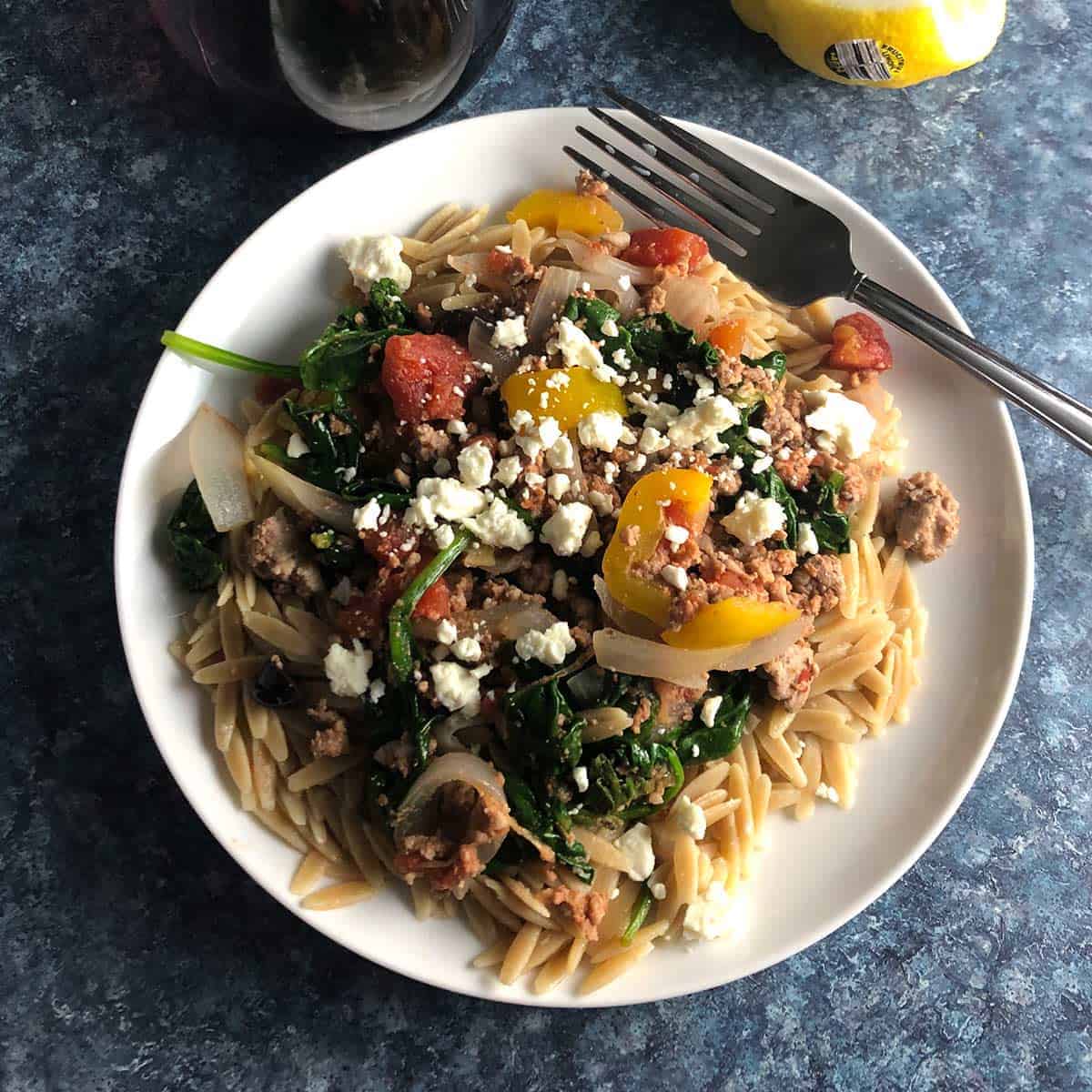 Ground Turkey Skillet plated