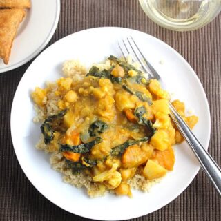 Pumpkin Chickpea Curry with Kale