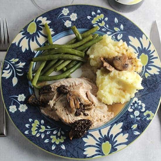 Roast Turkey Breast with Morel Mushroom Sauce