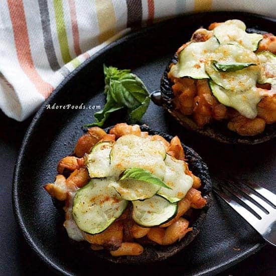 White Bean Stuffed Mushrooms from Adore Foods