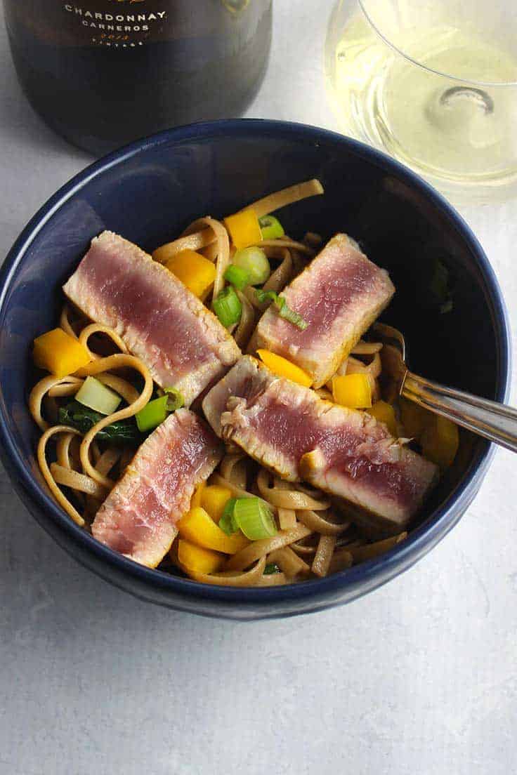 Asian Tuna Noodle Bowls are tasty and healthy, and so easy to prepare! #SundaySupper