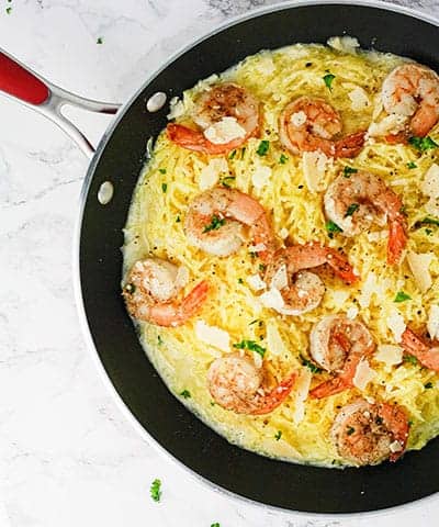 Garlic Shrimp Spaghetti Squash