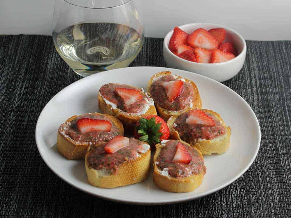 Savory Strawberry Crostini