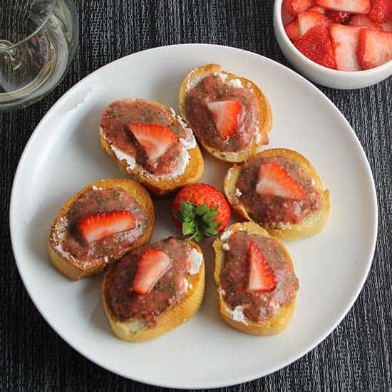 Savory Strawberry Crostini recipe