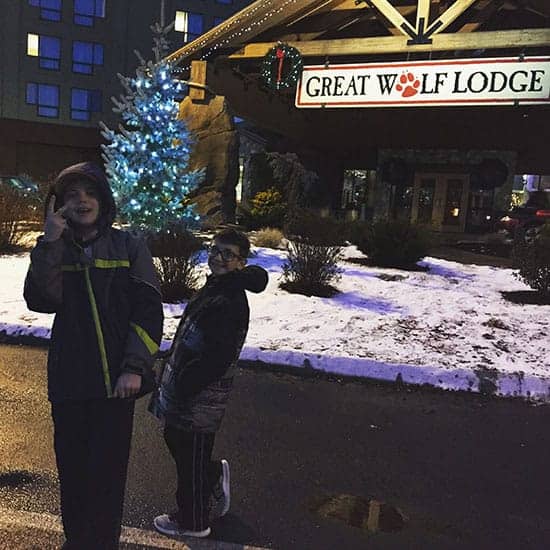 arriving at Great Wolf Lodge