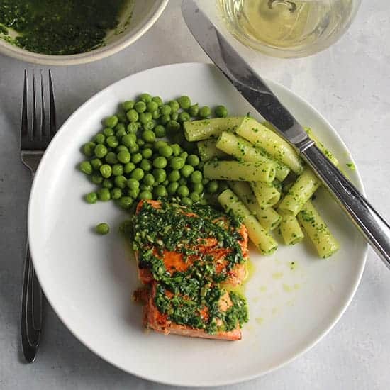 Salmon with Parsley Pesto recipe.