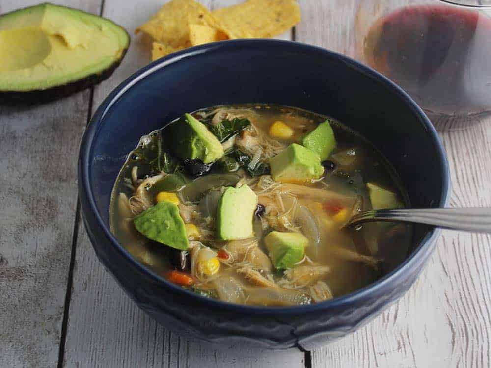 chipotle chicken and black bean soup.