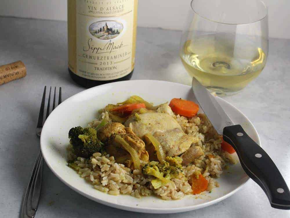 the Sipp Mack Gewürztraminer is a very good wine for curry