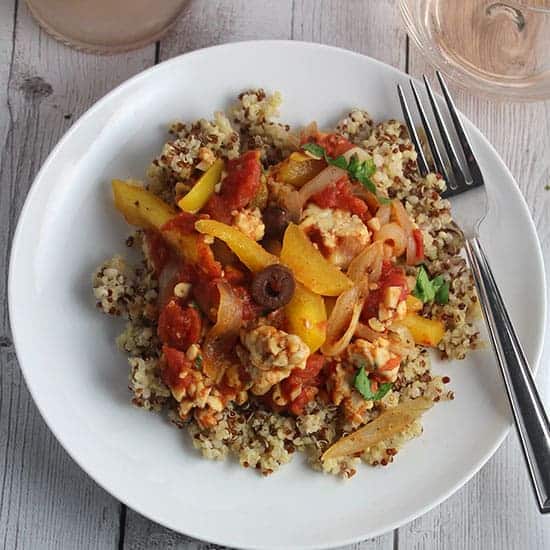 tomato and tempeh skillet