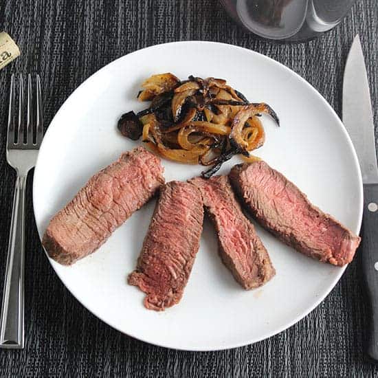 grilled steak and onions recipe