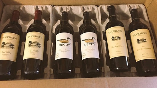 Duckhorn Merlot shipment