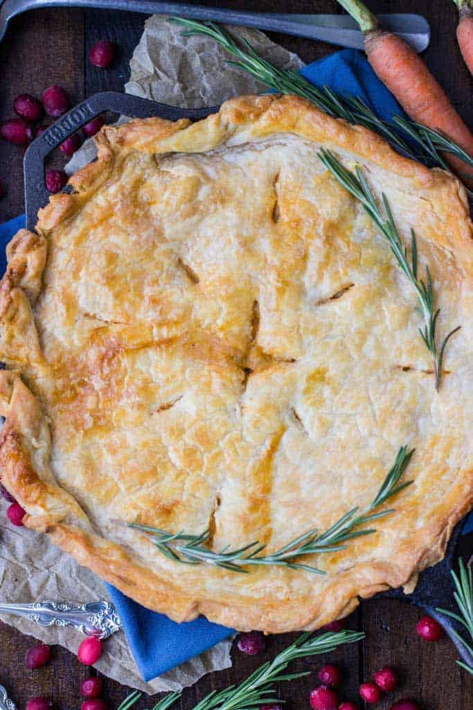 Turkey Potpie is a great way to use leftover turkey! From Cooking Chat leftover turkey roundup.