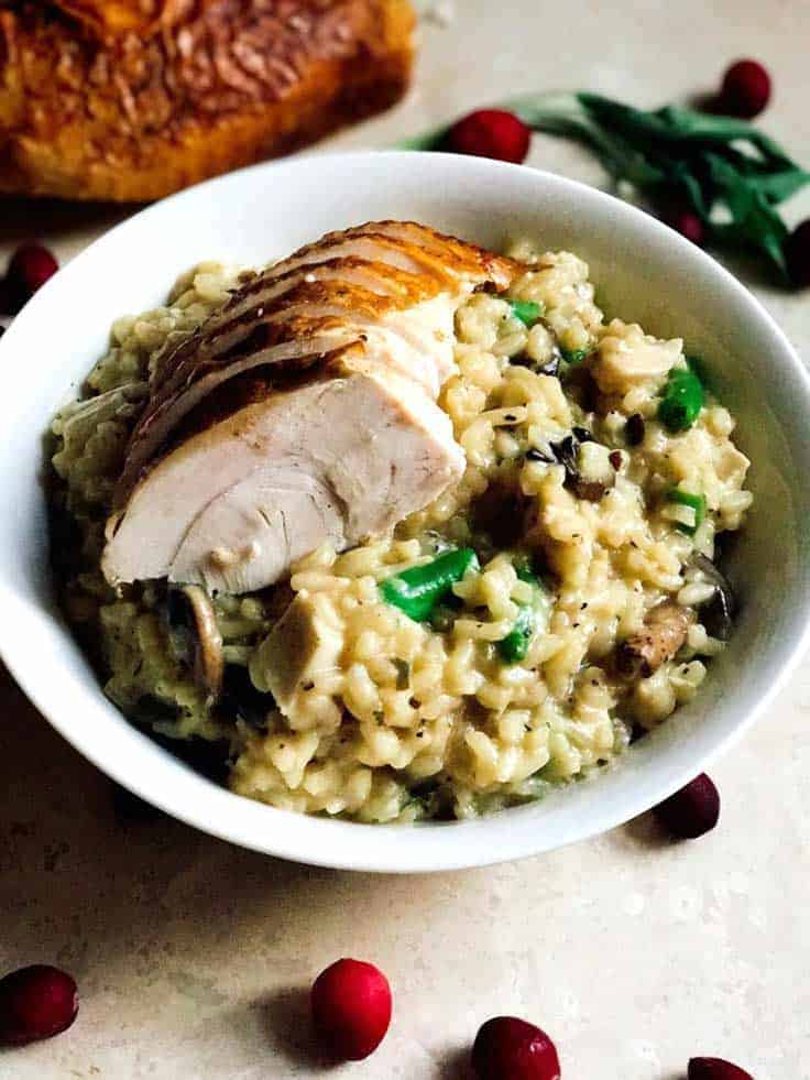 Thanksgiving Leftovers Risotto, a great idea from Leftover Turkey recipes roundup.