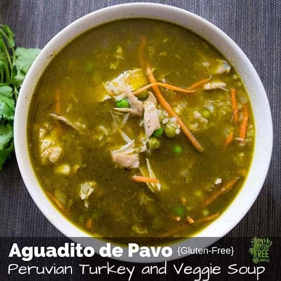 Peruvian Turkey and Veggie Soup gives your leftover turkey an international flair!